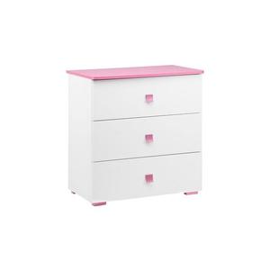 Comodă PABIS 87x83 cm alb/roz imagine