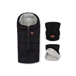 SET sac pentru cărucior 3 în 1 JIBOT + mănuși pentru cărucior JASIE negru PETITE&MARS imagine