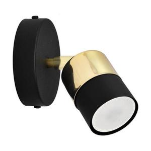 Spot LED de perete TUBSSON 1xGU10/6, 5W/230V negru/auriu imagine