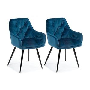 SET 2x scaun de sufragerie HANA albastru imagine