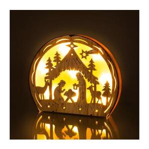Decorațiune LED de Crăciun LED/2xAAA lemn imagine