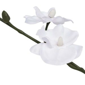 vidaXL Plantă artificială orhidee cu ghiveci, 30 cm, alb imagine