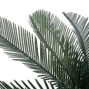 vidaXL Plantă artificială palmier cycas cu ghiveci, verde, 125 cm imagine