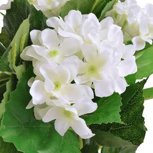 vidaXL Plantă artificială Hydrangea cu ghiveci, 60 cm, alb imagine