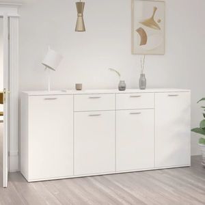 vidaXL Servantă, alb extralucios, 160x36x75 cm, lemn prelucrat imagine