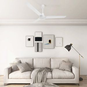vidaXL Ventilator de tavan, alb, 142 cm imagine