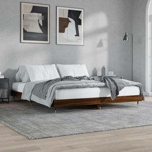 vidaXL Cadru de pat, stejar maro, 180x200 cm, lemn prelucrat imagine