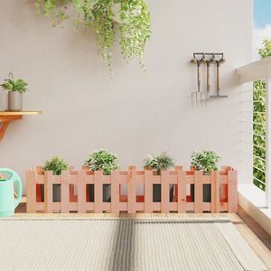 vidaXL Pat înălțat grădină cu design gard 150x30x30 cm lemn douglas imagine