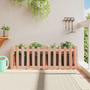 vidaXL Pat înălțat grădină cu design gard 150x50x50 cm lemn douglas imagine