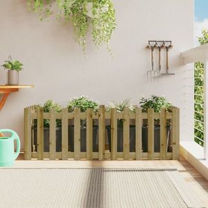 vidaXL Pat înălțat grădină design gard 150x50x50 cm lemn impregnat pin imagine