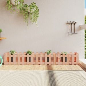 vidaXL Pat înălțat grădină cu design gard 200x30x30 cm lemn douglas imagine