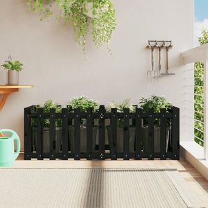 vidaXL Pat înălțat grădină design gard 150x50x50 cm lemn de pin tratat imagine
