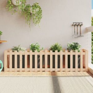 vidaXL Pat înălțat grădină design gard 200x50x50 cm lemn impregnat pin imagine