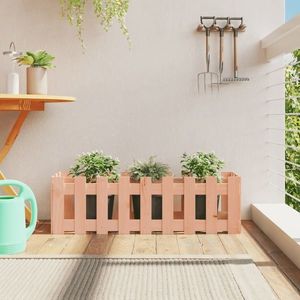 vidaXL Pat înălțat grădină cu design gard 100x30x30 cm lemn douglas imagine
