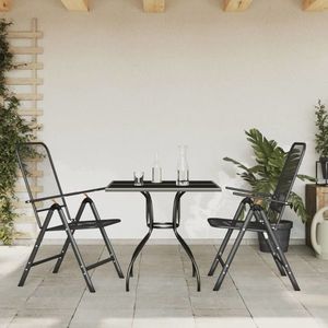 vidaXL Set de masă pentru grădină, 3 piese, plasă metalică antracit imagine