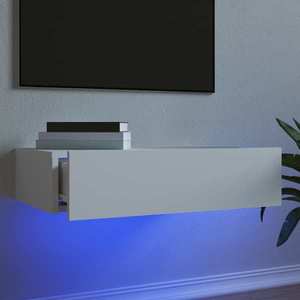 vidaXL Dulap TV cu lumini LED, alb, 60x35x15, 5 cm imagine