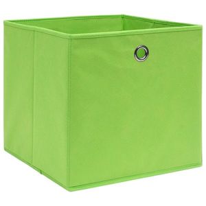 vidaXL Cutii depozitare, 4 buc., verde, 28x28x28 cm, textil nețesut imagine