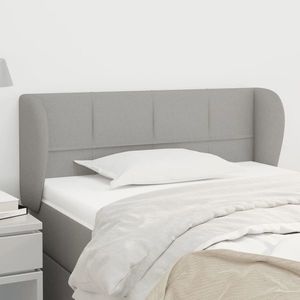 vidaXL Tăblie de pat cu aripioare gri deschis 83x23x78/88 cm textil imagine