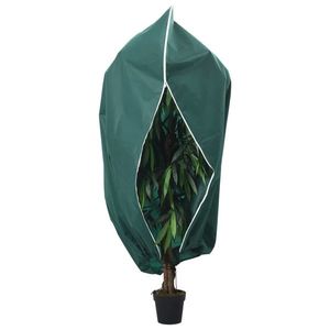 vidaXL Protecții fleece pt plante, fermoar, 10 buc, 70 g/m², 1x1, 55 m imagine