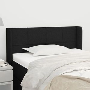 vidaXL Tăblie de pat cu aripioare negru 83x16x78/88 cm textil imagine