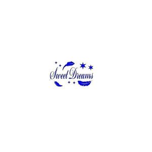 Sticker decorativ, Sweet dreams, albastru, 110x64 cm imagine