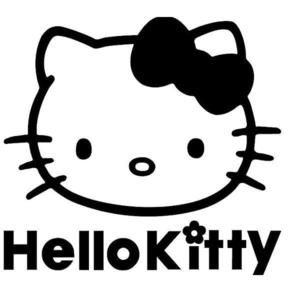 Sticker decorativ, Hello Kitty, negru, 58x55 cm imagine