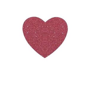 Set stickere decorative Inima Rosu Glitter, 4 bucati, 18x18 cm imagine