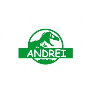 Sticker decorativ, Dinozaur Andrei, Verde, 50x33 cm imagine