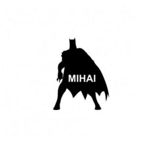 Sticker decorativ, Batman Mihai, negru, 40x31 cm imagine