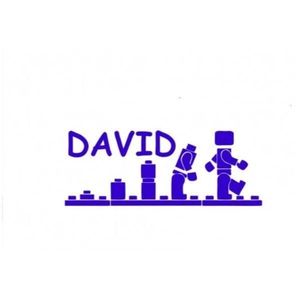 Sticker decorativ, Lego David, albastru, 50x20 cm imagine