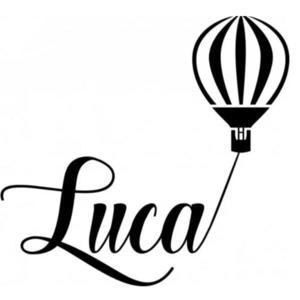 Sticker decorativ, Balon Luca, negru, 120x110 cm imagine