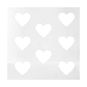 Sticker decorativ, Duragon, perete, Inimi, alb, 56 bucati, 7x6 cm imagine