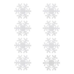 Set stickere decorative Craciun, Fulgi albi de zapada, 8 bucati, 18x18 cm imagine
