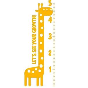 Sticker decorativ, Metru Girafa, galben, aprox 158x55 cm imagine