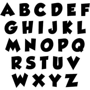 Sticker decorativ, Alfabet, negru, aprox 7cm litera imagine