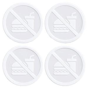Set stickere, avertizare, Interzis alimente, autocolant, 4 buc, 8x8 cm imagine