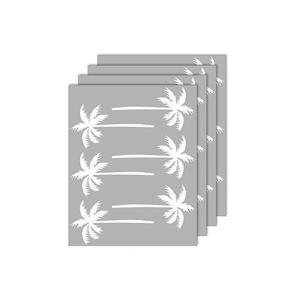 Set stickere decorative, Palmier, alb, 10x18 cm, 24 buc imagine