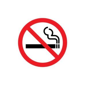 Set stickere avertizare, Fumatul interzis, 10 cm, 4 buc imagine