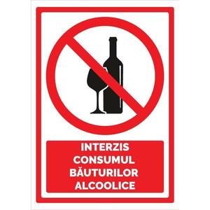 Set stickere avertizare, Interzis consumul bauturilor alcoolice, 15x20 cm, 2 buc imagine