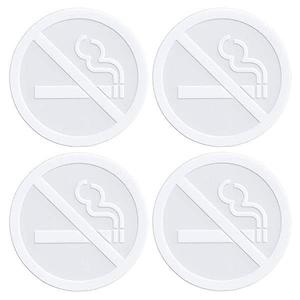Set stickere, avertizare, Interzis fumatul, autocolant, 4 buc, 8x8 cm imagine