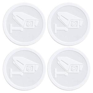 Set stickere, avertizare, Camera supraveghere, autocolant, 4 buc, 8x8 cm imagine