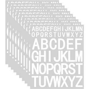 Sticker, Alfabet, Alb, 10 seturi, 2.5-7.5 cm imagine