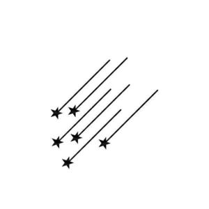Sticker decorativ, Stele cazatoare, Negru, 48x50 cm imagine