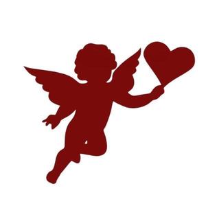 Sticker decorativ, Cupidonul, Rosu, 133x110 cm imagine