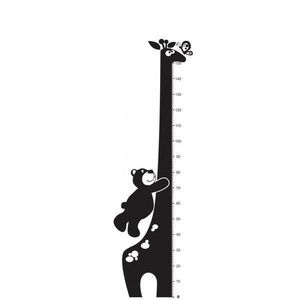 Sticker decorativ, Sticker Ursuletul si girafa, Negru, 165x51 cm imagine