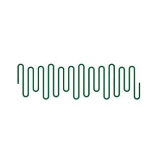 Sticker decorativ, Curbe pana la infinit, Verde, 90x27 cm imagine