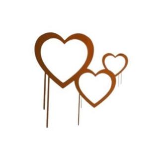 Sticker decorativ, Inima simbolul iubirii, Portocaliu, 108x110 cm imagine