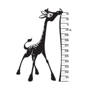 Sticker decorativ, Girafa Buclucasa, Negru, 104x138 cm imagine