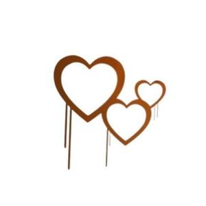 Sticker decorativ, Inima simbolul iubirii, Portocaliu, 54x55 cm imagine