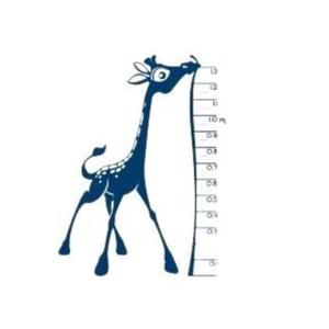 Sticker decorativ, Girafa Buclucasa, Albastru, 104x138 cm imagine